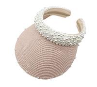 Cocila Pearl Woven Sunshade Sunhat Headband Hat Hollow Hairpin Women's Caps Cappellino Visiera Ragazzo (Pink One Size) Cappello Estivo Uomo Copricapo Chemioterapia Donna Turbante Estivo Cappello