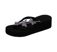 Cocila Piattaforma Flops Hollow Heel Slope Fashion Summer Slipper Pantofole Zia Infradito Elegante Ciabatte Plastica Estive Gomma Eleganti Zeppe Bianche Matrimonio Morbide Donna Piscina Ciabatta