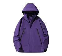 Cocila Plus Size Autumn And Winter New Outdoor Three in One Jacket With Detachable Hood Cappotto Max e Co (Purple M) Giacca Donna Steampunk Piumino Donna Bianco Smanicato Rosso Cappotti Leggeri