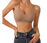 Cocila Reggiseni Sportivi per Donna a Bralette Triangolo Senza Cuciture, Leggermente Foderato, Confortevole, da Donna Reggiseno Post Operatorio Cotone Senza Ferretto Comodo Fascia Bianca Top