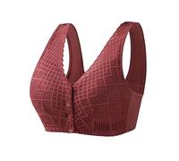 Cocila Reggiseni Sportivi per Donna No Front Close Reggiseno T Back Plus Size Sfoderato Senza Cuciture Busto Grande (A, 36) Solo Coppe Silicone Adesivo Push Up Abbigliamento da Palestra Fascia