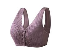 Cocila Reggiseni Sportivi per Donna No Front Close Reggiseno T Back Plus Size Sfoderato Senza Cuciture Busto Grande (Purple, 36) Senza Bretelle Abbigliamento Sportivo Palestra Low Wireless
