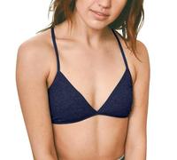 Cocila Reggiseno a Triangolo con da Reggiseno Senza Fili Leggermente Foderato Bralette Top Beauty Back out Reggiseno Fascia Non Imbottito (#01-Dark Blue, L)