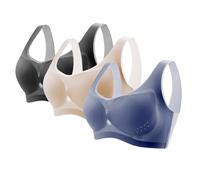 Cocila Reggiseno Donna Confezione da 3 Reggiseni Sportivo da Donna di Grandi con Traspirante Cuciture Reggiseno Sottile Estivo Ice Comfort Top Tezenis Morbido di Base XXL