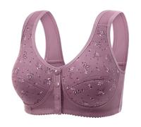 Cocila Reggiseno Donna Senza Ferretto con Chiusura Frontale E Bottone A Pressione per (Purple M) Regiseno Carne Spalline Reggiseni Invisibili Abbigliamento Fitness Palestra Sexy Taglie Forti