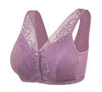 Cocila Reggiseno Donne Anteriore Pulsante Reggiseni Premaman e da Allattamento Traspirante Extra Elastico con Chiusura Frontale in Pizzo Costumi da Mare Grande Formato