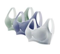 Cocila Reggiseno Fascia Donna Confezione da 3 Reggiseni Sportivo da Donna di Grandi con Traspirante Cuciture Reggiseno Sottile Estivo Ice Comfort Top Tezenis Morbido di Base L