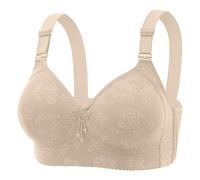 Cocila Reggiseno Fascia Donna Lovable Reggiseni in Pizzo per Donna, Senza Ferretto, con Spalline Larghe, a Canotta, a Copertura Totale Beige XXL