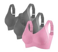 Cocila Reggiseno Ferretto Lovable Confezione da 3 Reggiseni Sportivo da Donna di Grandi con Cuciture Reggiseno Sottile Estivo Ferretto Schiena Scoperta Tezenis Morbido di Base Light Verde S