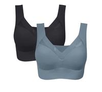 Cocila Reggiseno Invisibile 2 New Correcting Bra Wireless Breathable Comfortable Full Back Cover Plus Size Contenitivo con Ferretto Imbottito Sportivo Top Bambina Fascia Allattamento Donna