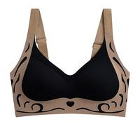 Cocila Reggiseno Invisibile Bra Morbido E Confortevole con Ferretto Senza da Donna Lingerie Tutti I Giorni Reggiseni Sportivi (Black XXXL) Regiseno Sport Abbigliamento Fitness Confort Air