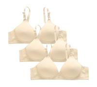 Cocila Reggiseno Invisibile Confezione da 3 Reggiseni Sportivo da Donna Senza Ferretto, Donna Reggiseno Schiena Scoperta Tezenis Morbido di Base per Grandi Taglie Forti Beige L