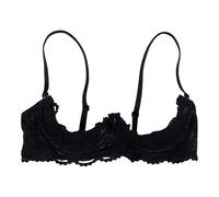 Cocila Reggiseno Invisibile da 1/4 di Coppa per Donna Sexy con Ferretto in Pizzo A Balconcino Trasparente Imbottito Lingerie (Black S) Reggiseni Sportivi Abbigliamento Fitness Chiusura Davanti