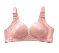 Cocila Reggiseno Push Up A Bottoni con Coppa Sottile Senza Telaio di Grandi Dimensioni, Arricciatura Laterale, Comodo, Traspirante E Regolabile. (Light Pink, XL) Mastoplastica Additiva