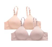Cocila Reggiseno Push Up Bras Womens 2 Pack No Underwire Breathable Full Support Plus Size Brassiere Everyday Bra for Older Womens Gathered Comfortable Underwear Daily (Hot Pink, XL) Sportivo