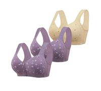 Cocila Reggiseno Push Up Non in Acciaio da Segna Sollevamento della Schiena Raccolti Biancheria Intima con Fibbia Anteriore Morbida sulla Pelle 3 Solo Coppe Apertura Davanti Senza Spalline