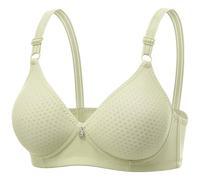 Cocila Reggiseno Push Up per Donne di Mezza età E Anziane Senza Ferretto Coppe Sottili in Cotone Neonati Biancheria Intima Comoda Traspirante (Light Green 36) Invisibile Lady Clothes Scollature