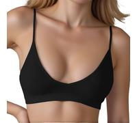 Cocila Reggiseno Senza Ferretto Bralette da Donna con Scollo A V Imbottitura Comodo per Tutti I Giorni Sportivo Adesivo Silicone Fitness Scollatura Profonda Taglie Forti Riducente Contenitivo