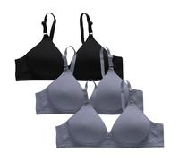 Cocila Reggiseno Senza Ferretto Confezione da 3 Reggiseni Sportivo da Donna Senza Ferretto, Donna Reggiseno Schiena Scoperta Tezenis Morbido di Base per Grandi Taglie Forti Light Giallo XXL