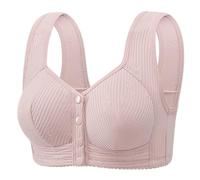 Cocila Reggiseno Senza Ferretto No Underwire Bras Plus Size Front Closure Bralettes Comfort Full Coverage Hide Back (Grey, 44) Top Beach Volley Donna Apertura Frontale Schiena Nuda Reggiseni