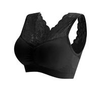 Cocila Reggiseno Senza Ferretto Spalla Large Bralett Sport Privo di Cuciture a Fili Liberi Yoga con Imbottiture Estraibili Ideale Mentre dormi Fai Sport lavori o nel Tuo Tempo Libero Nero L
