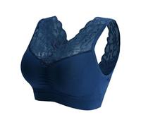 Cocila Reggiseno Senza Ferretto Spalla Large Bralett Sport Privo di Cuciture a Fili Liberi Yoga con Imbottiture Estraibili Ideale Mentre dormi Fai lavori o nel Tuo Tempo Libero Marina Militare M