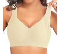 Cocila Reggiseno Trasparente Reggiseno Senza Ferretto, Comodo e Morbido per Donna, Senza Ferretti Schiena Scoperta Tezenis Morbido di Base per Grandi Taglie Forti Beige XL