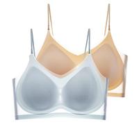 Cocila Regiseno Carne Senza Spalline Reggiseno per Vestiti Scollati Dietro Allacciatura Davanti Copri Brassiere Donna Pizzo Golden Point Modellante Schienale da Corsa Sportivo High Support Reggiseni