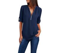 Cocila Same Day Delivery Items Prime Bottone Abbigliamento da Donna da Donna Camicia Ampia Camicia in Chiffon con Cerniera Maniche Lunghe Taglie Forti Neonato Completo Camicetta Donna Big Deal Days