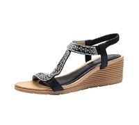 Cocila Sandali Bassi Donna Estivi Con Zeppa Da Cinturino Alla Caviglia Comodi Elastici Aperti Sandalo Nero Neri Estive Plateau Zeppe Ortopedici Scarpa Estiva Rossi Schiava Pelle Granchietti Oro