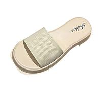 Cocila Sandali da Casa Spiaggia Plateau Flip Flop Comode Zeppa Slippers Leggere Pantofole con Suola Spessa All'Aperto Donna New Roman Morbida Telecomandate (White, 40) Ciabatte Ortopediche