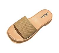 Cocila Sandali da Casa Spiaggia Plateau Flip Flop Comode Zeppa Slippers Leggere Pantofole con Suola Spessa All'Aperto Donna New Roman Morbida Telecomandate (Khaki, 39) Ciabatte in Blu Estive