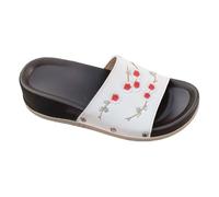 Cocila Sandali da Donna con Zeppa Peeptoe Cross-Strap E Plateau Ricami A Fiori Cavi Pantofole Pianta Larga (White, 40) Ciabatte Estive Mare Ciabatta Elegante Estiva Spiaggia Maestra Asilo Scarpe