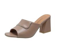 Cocila Sandali Da Donna Estivi Tacchi Alto Ciabatte Eleganti Per Feste Fashion Open Toe Square Heel Comodi Alti On Casual Pantofole Antiscivolo Regali Strani Ma Utili (Khaki, 40) Scarpe Con