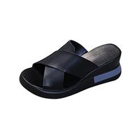 Cocila Sandali Donna Estive Heel Colore Slippers Fashion Slope Beach Solid E Sandals In Pelle Pantofola Femminile Zeppa Estiva Scarpe Sandali Donna Mal Di Schiena Corda Mare Zeppe Estive