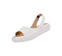 Cocila Sandali Donna In Pelle Casuale Banda Dita Dei Piedi Estate Donne Elastiche Aprire Da Sandali Donna Estive Con Zeppa Scarpe Vera Romani Bassi Gioiello Blu Aperte Argento Estivi 35 Frau