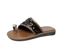 Cocila Sandali Piatti Da Donna, Infradito Donna Con Punta A Clip, Aperti, Comodi Indossare, Cintura Scorrevole Fashion Mare Ciabatte Doccia Estive Pelle Ortopedico Gioiello Scarpe Argento