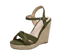 Cocila Sandali Trekking Donna Le Donne Calde Delle Signore Di Nuovo Disegno Incunea I Modo Dei Scarpe Tallone sandali bassi Comode Gioiello Bassi Sandalo Pelle Estive Blu Alti Alla Schiava