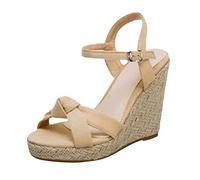 Cocila Sandalo Con Zeppa Donna Calde Delle Signore Di Nuovo Disegno Incunea I Modo Dei Sandali Scarpe ' Tallone Sandali Donna Neri Bassi Piatti Sportivi Espadrillas Eleganti Bassi Pelle Ragnetto