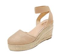 Cocila Scarpe Comode Donna Chiuse Elastic Ankle Strap Confortevole Breathable Weaving Shoes Sandals Scarpe Comode Donna Chiuse Mocassini Slip On Sandali Ortopedici Neri Sandaletti Zeppa