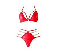 Cocila Slip Rossi Scontati Lingerie Pelle Hot Inter Natale Scontati Babydoll Nylon Sexy Donna Vestito Sexy Completo Donna Intero Mutande Aperte sotto Intimo Seducente XS Completino Body