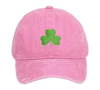 Cocila St. Pa Trick's Day Hat Green Baseball cap Sha Mrock Embroidered for Man Women Funny No Idea (Pink One Size) Berretto Invernale Ragazza Berretta in Pile Uomo Berretto Rosso Donna Bandana