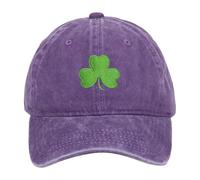 Cocila St. Pa Trick's Day Hat Green Baseball cap Sha Mrock Embroidered for Man Women Funny No Idea (Purple One Size) Berretti Lana Donna Capelli Uomo Invernale Cappello Nero Bambino Cuffia
