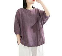 Cocila T Shirts Donna Cotone da Donna a Maniche Corte Larghe Camicie estive in Cotone e Lino Casual Maglietta Bianca Bambina Volevo Essere Un Duro Maglietta Nera T Shirts Bianca Gialla Bambina