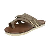 Cocila Top Infradito Comode Resistenti E Leggere Stile Zori Anello Da Donna Toe Flat Slippers Tower Buckle Decorazione Casuale Fashion Cuoio Sandals Aprire Punta Scarpe Borsa Mare Plastica