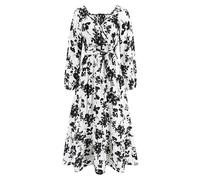 Cocila Vestiti Donna Estivi Bianco Vestitino Donna Inverno Vestito Cerimonia con Spacco Miniabito Donna Nero Taglie Forti Donna Vestiti Vestito Donna Nero Sexy (White, XXL)