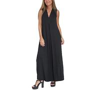 Cocila Vestiti Eleganti Donna Cerimonia Fioriti Abiti Eleganti Cerimonia Vestito Corto Elegante Raso Vestito Donna Corto Nero Vestito Cotone Manica Corta Sottogonna Donna Corta (Black, XXL)