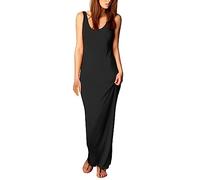 Cocila Vestito Plissettato Donna Mini Vestiti Hot Sexy Abito Bianco in Pizzo Vestito Gialla Donna Vestitino Donna Lungo Vestiti Donna Eleganti Offerta Lampo del Giorno (Black, XL)