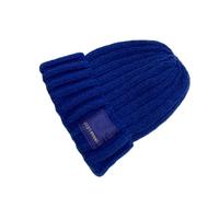 Cocila Winter Warm Knitted Plain Dyed Colorful Hat Letter Charm Custom Knit for Women Gadget Unisex (Blue One Size) Turbante Seta Capelli Ricci Cappello Leopardato Passamontagna Neonata Cappelli
