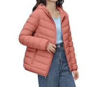 Cocila Women's Casual Feather Lightweight 90 Down Jacket Can Be Stored Solid Color with Storage Bag for Winter Giubbotti Neve (Pink XL) Piumino Primaverile Donna Giacca Pelle Lunga Donna